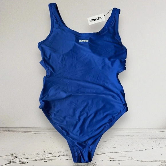NWT REMMIE BY RILEY Cobalt Blue Reversible ONE PIECE Swimsuit Size 4XL - Picture 5 of 10
